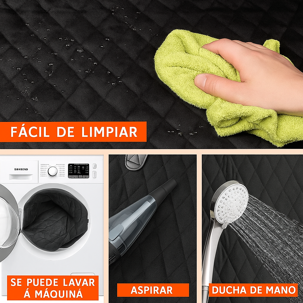 Funda de Asiento para Coche – Impermeable y Antideslizante para Mascotas y Niños